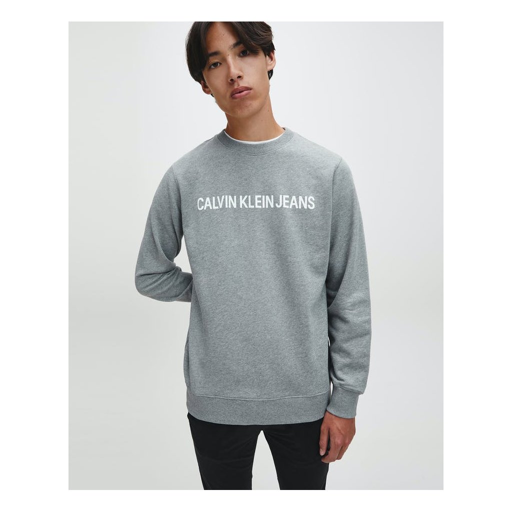 Institutional Sweat Shirt BRANDS MENS CALVIN KLEIN Andersons Noire Calvin Klein ST21 Grey