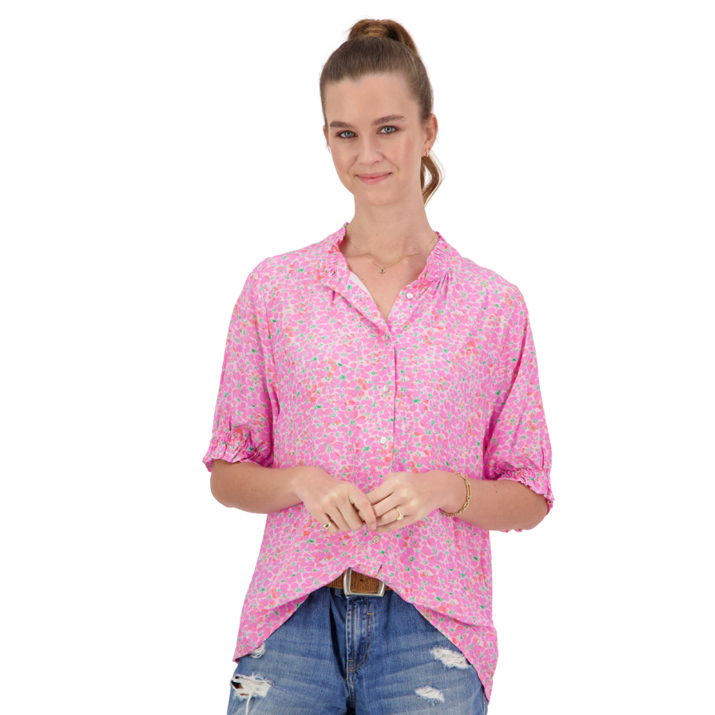 Tiffany Top - BRANDS-WOMENS : Andersons / Noire - Briarwood S22 Pink Floral