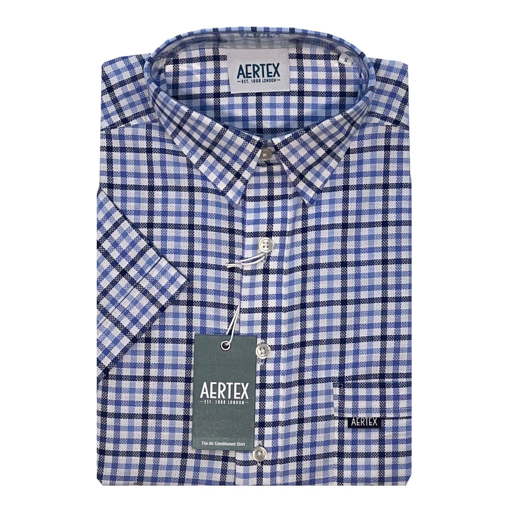 Aertex S/S Shirt - BRANDS-MENS-AERTEX : Andersons / Noire - Aertex S20 Blue