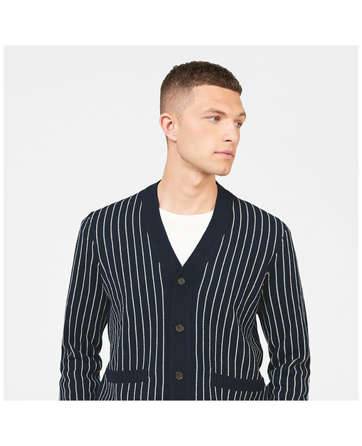 Jaquard Striped Cardigan